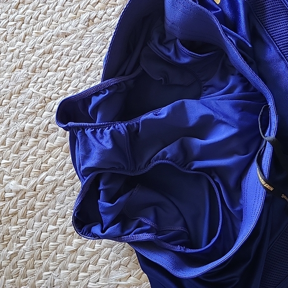 Nike Running Dry Fit Blue Gold Logo Shorts S - Picture 7 of 12
